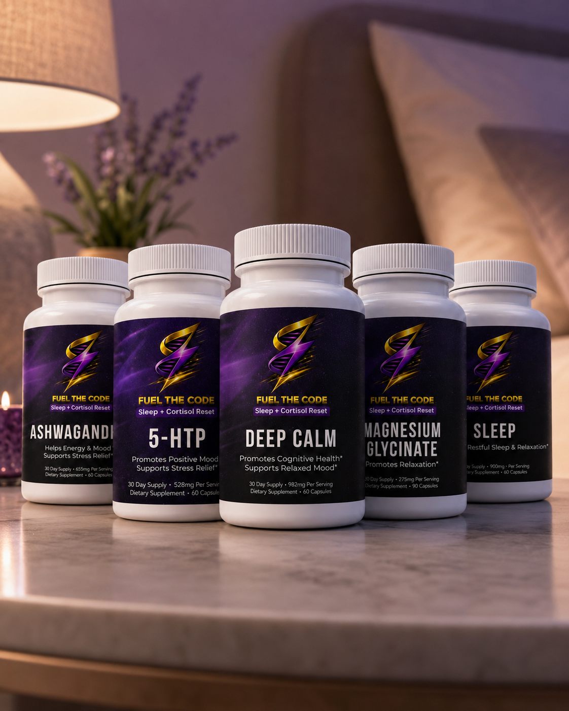 Sleep + Cortisol Reset Stack (5 bottles total)