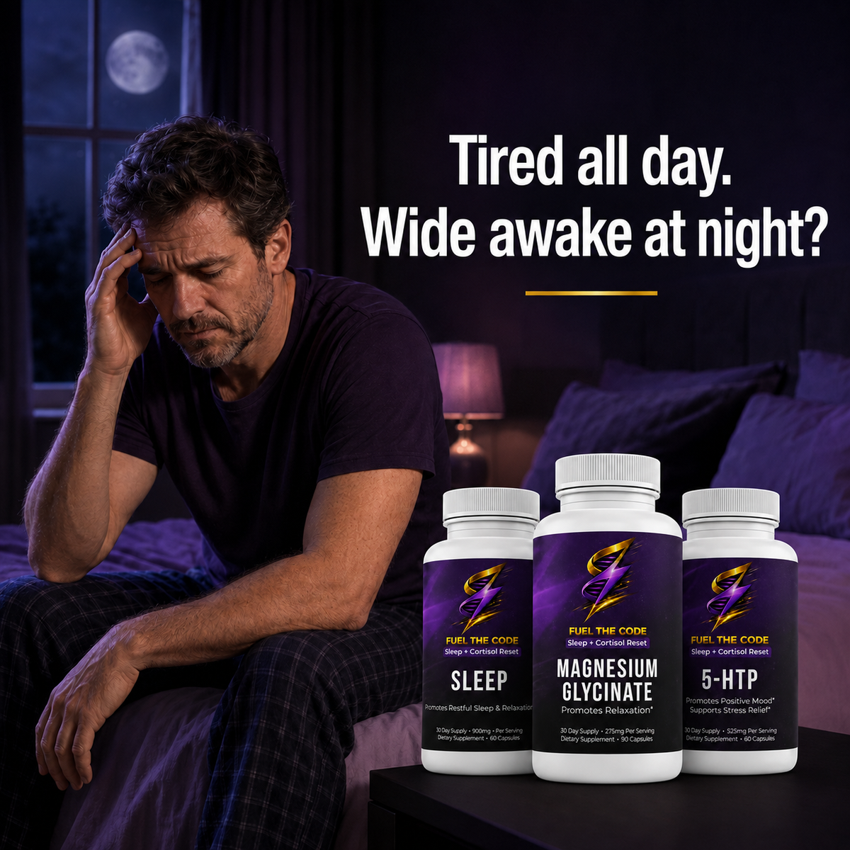 Sleep + Cortisol Reset Stack (3 bottles total)