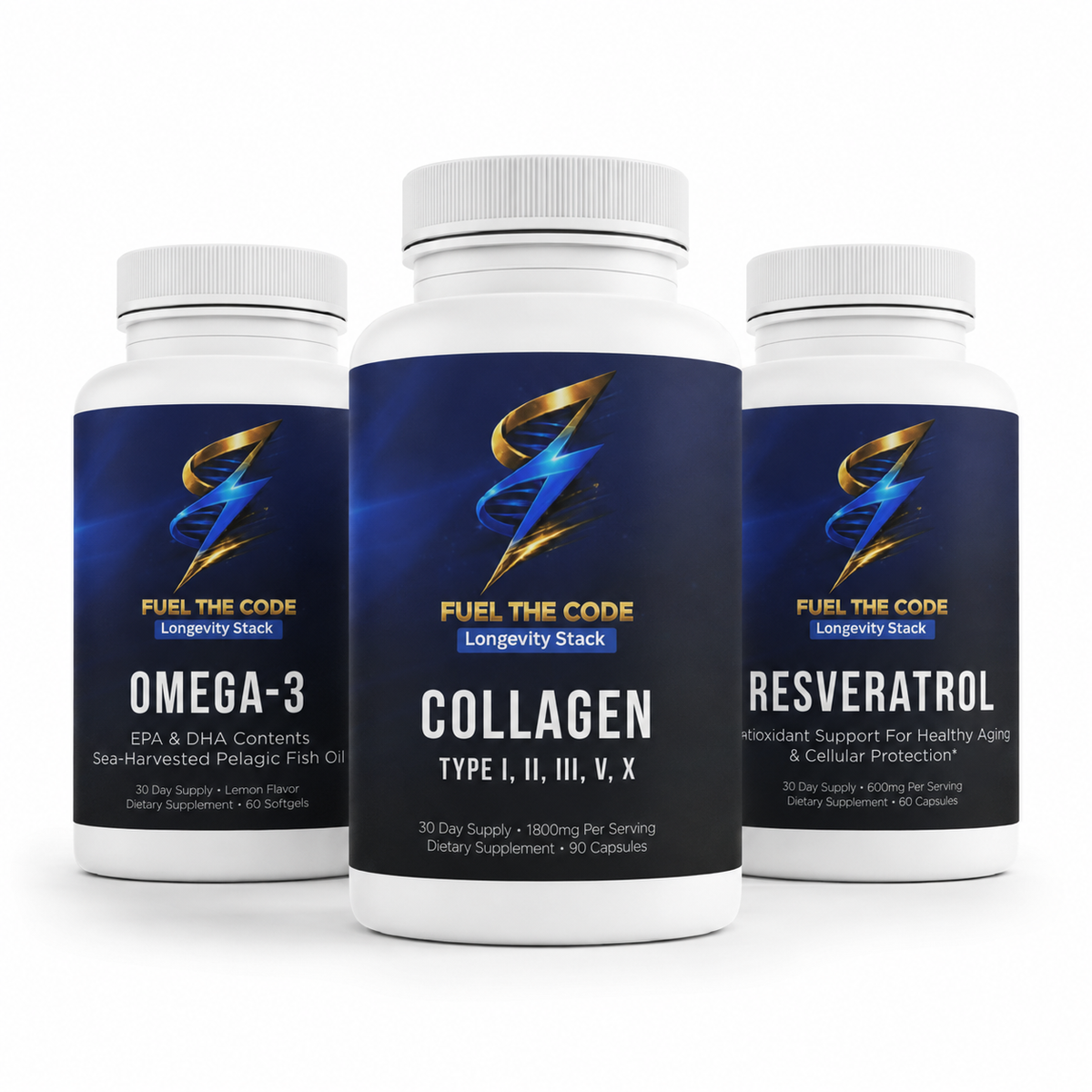 Longevity Stack (3 bottles total)